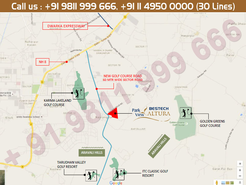 Location Map - Bestech Park View Altura Gurgaon